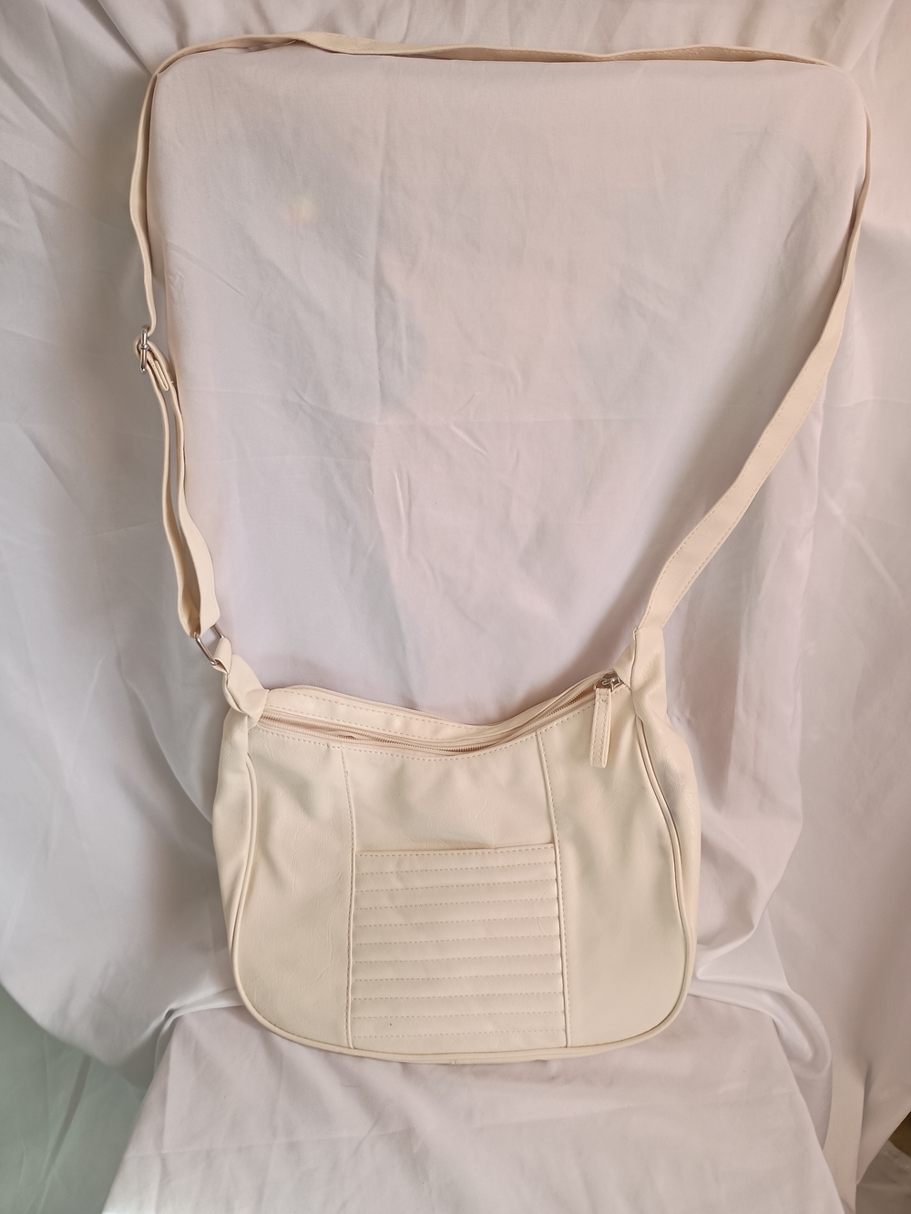 Cream Crossbody Shoulder Bag - Minimal Everyday Style